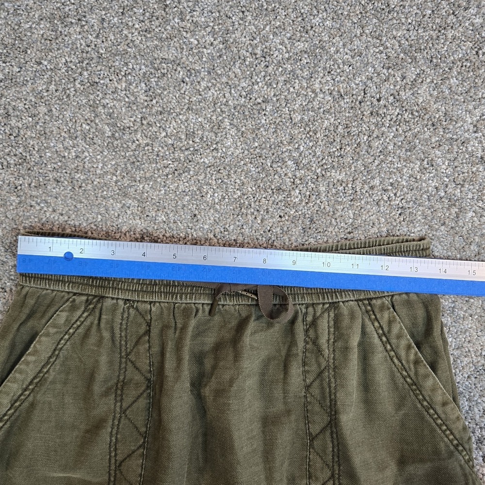 Pilcro Letterpress Anthropologie Mini Skirt Size S Olive Green Casual Coastal - Picture 4 of 7